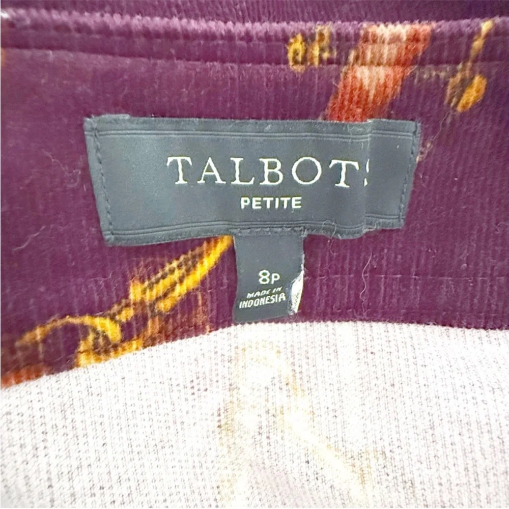 Talbots Women Equestrian Corduroy Skirt 8P Old Money Preppy Horse Ivy League